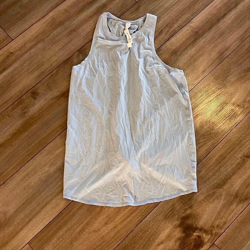 Lululemon It Is A Tie Tank Top Blue Pastel Pima Cotton Size 8